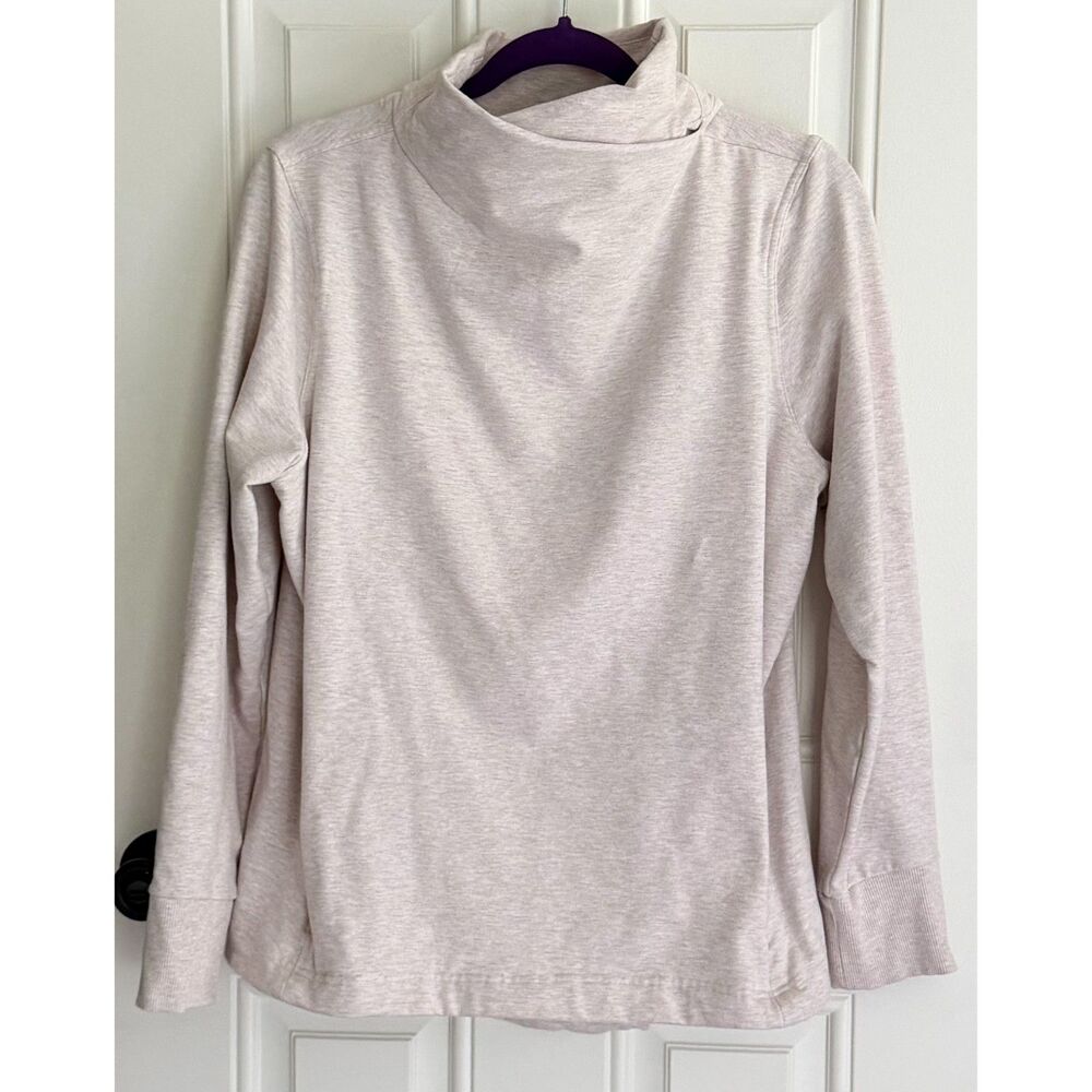 Yogalicious Oatmeal Mock Neck Pullover size L